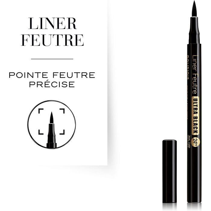 Eye Liner - Bourjois - Liner Feutre Ultra Black - Application Facile - Résultat Précis - Non Waterproof