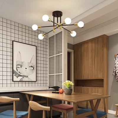 Modern Chandelier Nordic Black Gold Ceiling Lamp Living Room Bedroom Dining Room Kitchen Restaurant Indoor Light Home Decor E27