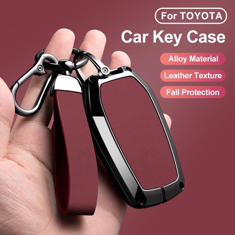 Zinc Alloy Car Key Case Cover For Toyota CHR Hilux Fortuner Land Cruiser 200 Camry Corolla Crown RAV4 Highland Accessories