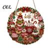 Acrylic Hanging Gift Christmas Faux Diamond Art Suncatcher, 2D Flat Window Ornament, Festive Pendant Beaded Pattern Holiday Decoration for Home, Tree