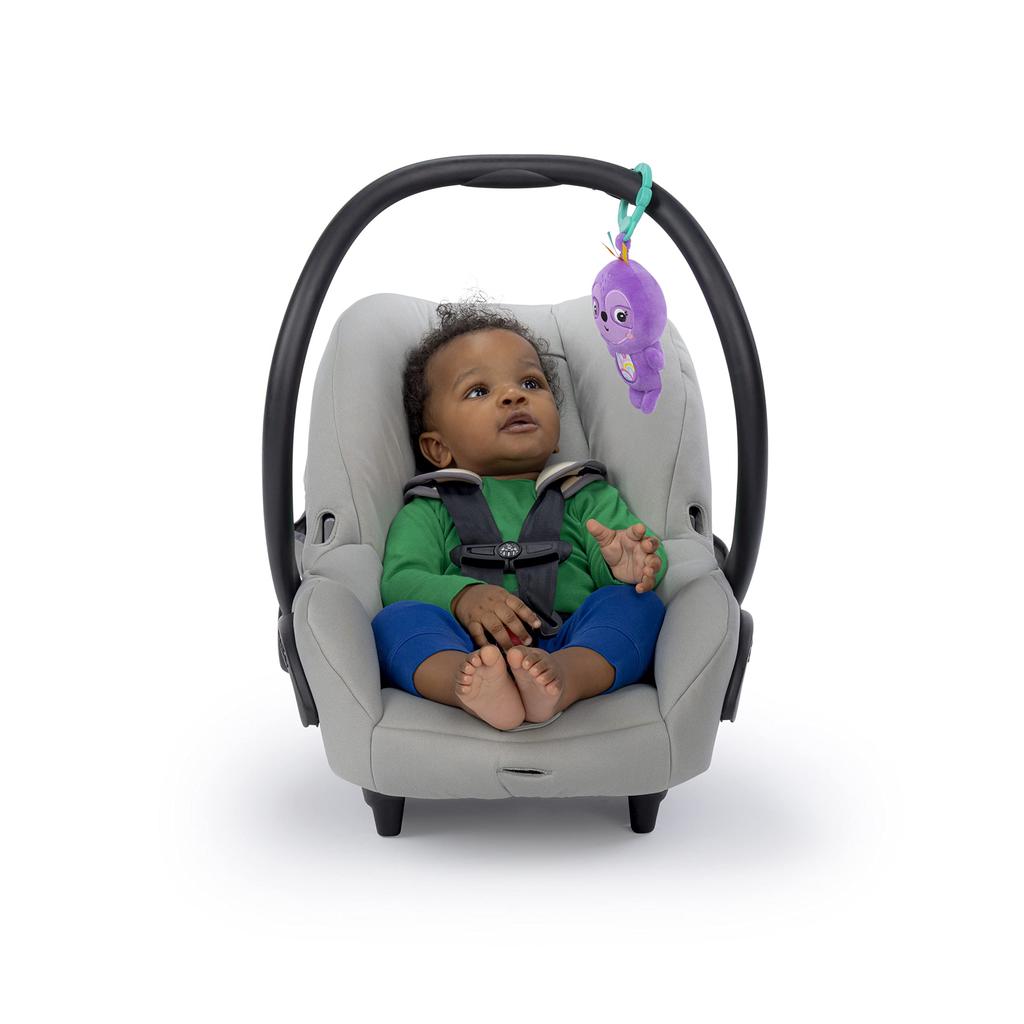 Bright Starts Outing Sloth Months and Fingertip Hand Stroller 12950 Chime, [0 Up], Development, Play, Toy,