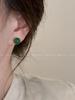 Elegant Green Agate Pearl Earrings: Chinese-Style, Uniquely Luxurious and High-End Design for Women