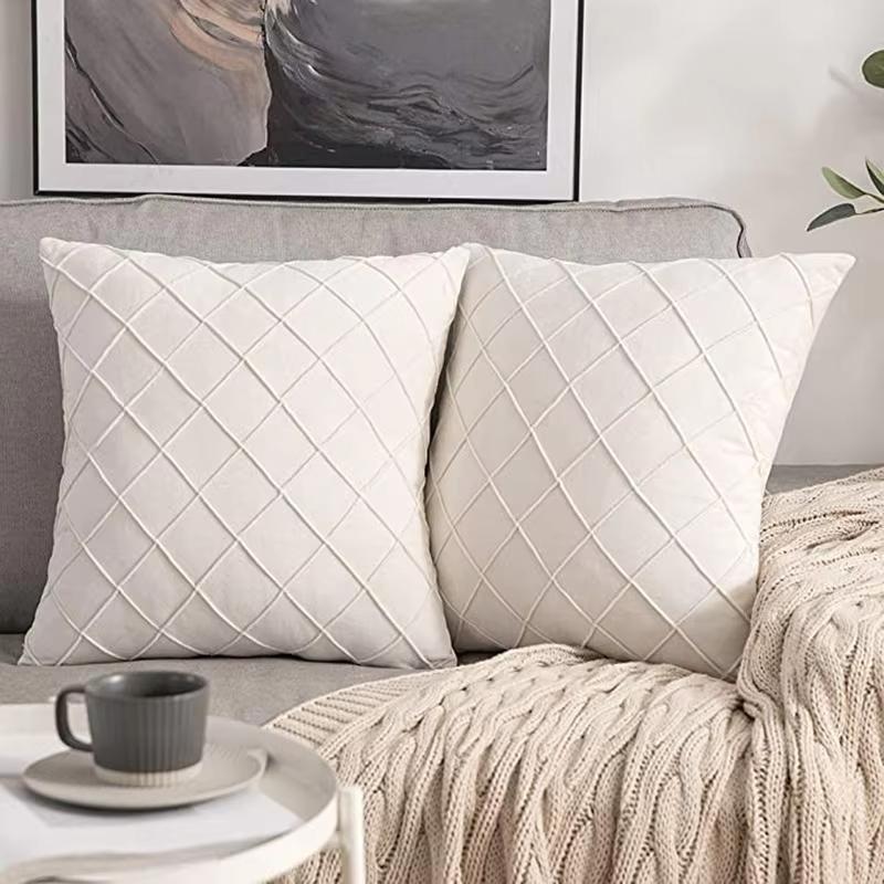 1pc Plaid Velvet Cushion Cover 45*45 30*50 Decorative Pillowcase Super Soft Design Throw Pillow Cover Home Decor Pillow Case