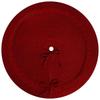 Red Knitted Christmas Tree Skirt with Ornaments