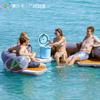 Tapis flottant gonflable Flotteur de piscine multi-personnes Plateforme de fête Chaise longue pliable Raft flottant épaissi Tapis d'eau portable