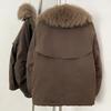 Fur Jackets Real Fox Fur Jacket Natural Fur Top Clothes Women Fashion Warm Thick Duck Down Coat Female