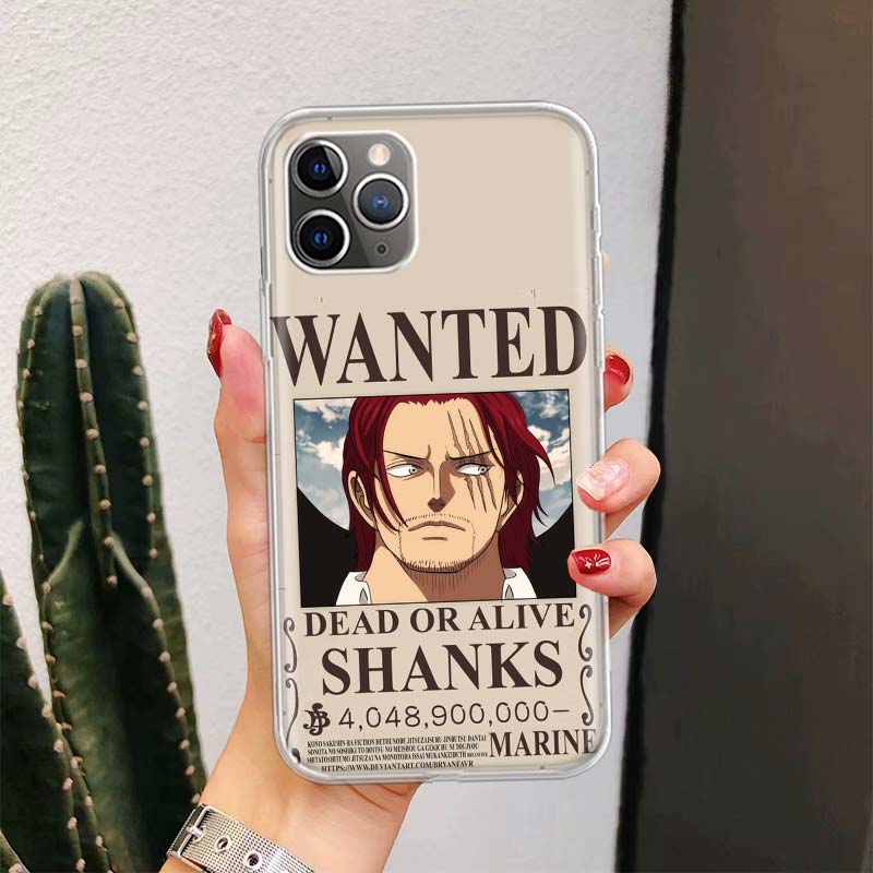 One Piece Fashion Wanted For iPhone 11 13 Pro Max 12 Mini Phone Case X XS XR 6 6S 8 7 Plus SE Apple 5 5S Fundas Cover Coque Capa