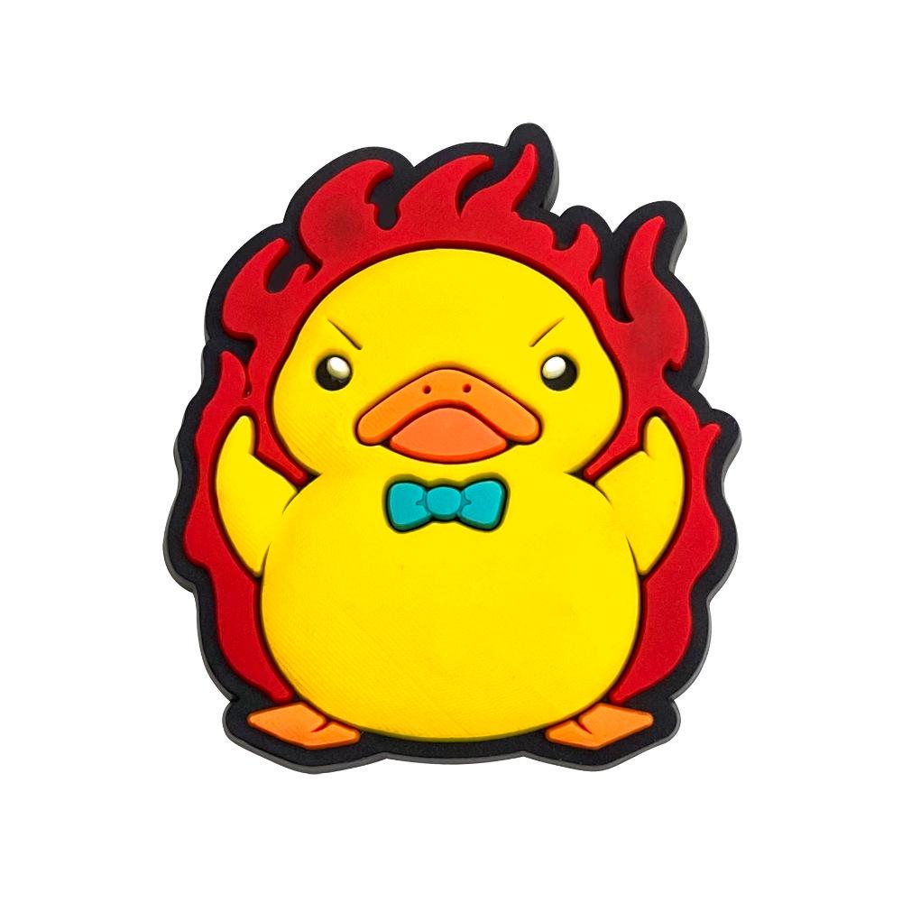 Little Yellow Duck Soft PVC Pen Holder - Detachable Student Accessory
