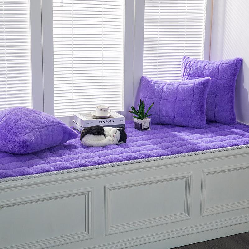Yilanmeitu Plush Window Sill Cushion - Thick, Machine-Washable Tatami Mat for Bedroom & Balcony.