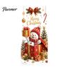 Santa Snowman Elk Stickers Christmas Window Clings, Cute Penguin Reindeer for Holiday Glass Clings Glass, Reusable Static PVC Decal Party Store Decor