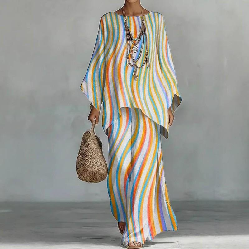 Women's Clothing Fashionable Casual Loose Dopamine Vacation Style Two-piece Set