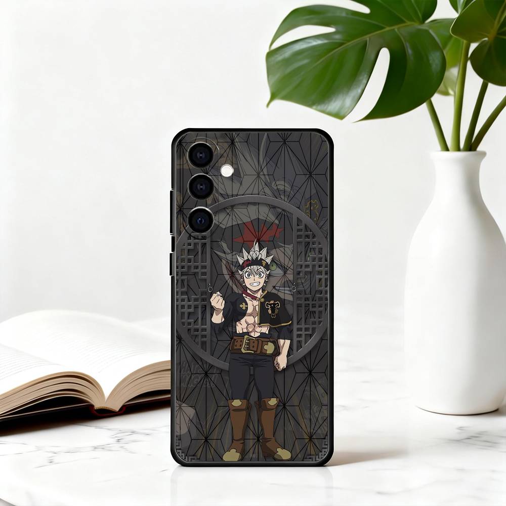 B-Black A-Asta-ES C-Clover Phone Case For Samsung Galaxy A73,A72,A71,A70,A53,A52,A51,Others Soft Black Cover