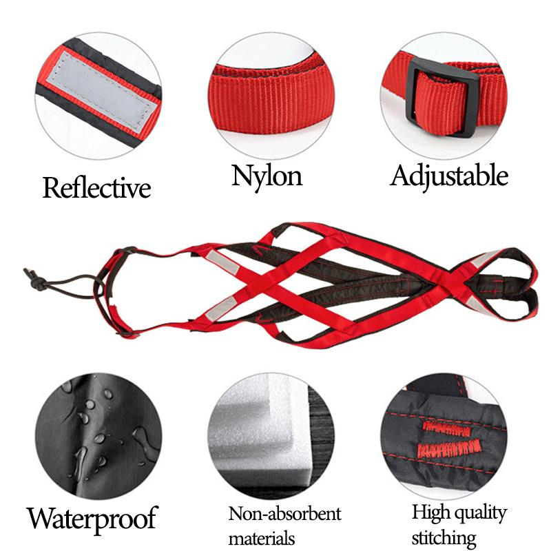 Pet Sledge Harness for Small Large Dogs Reflective Dog Harness Vest Weight Pulling Sledding Harnesses Mushing X Back Chest Strap