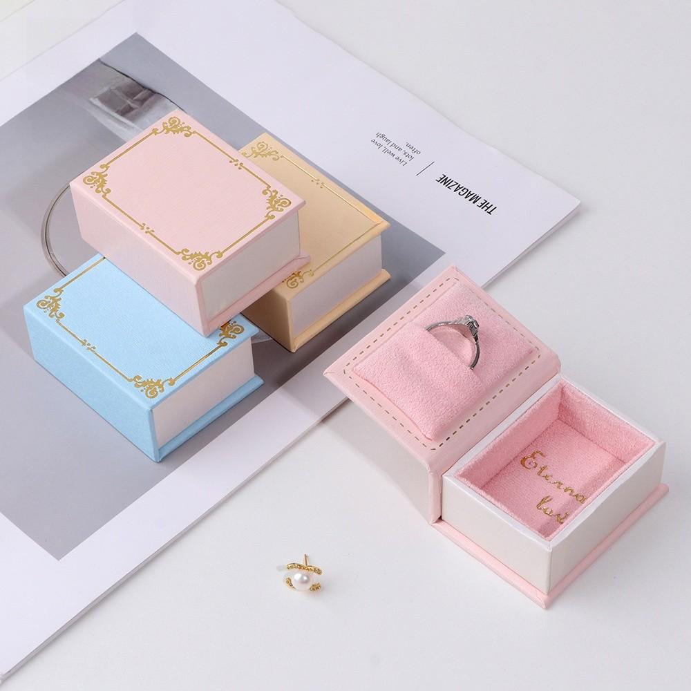 Style Jewelry Gift Box With Flip Cover For Ring Packaging And Storage