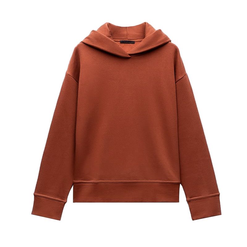 Spring New Arrival Basic Style Cotton Blended Hooded Sweatshirt 3199629 High Waist Flannel Jogger Pants 3199630