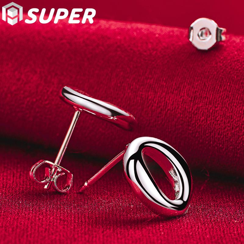 925 Sterling Silver Round Earrings Gift, Romantic and Fashionable Jewelry