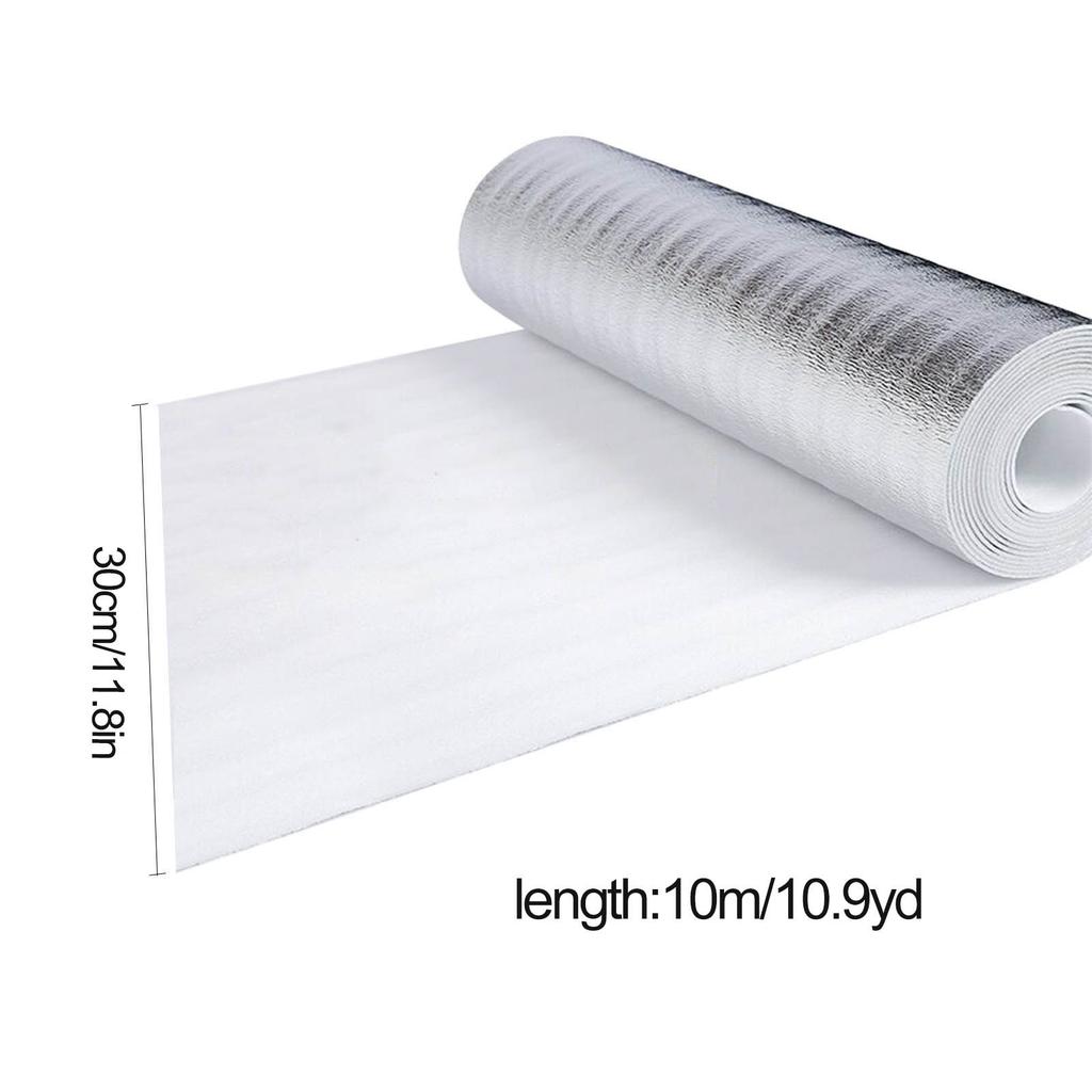 10m X 0,5m X 3mm Reflektierende Folie Aluminiumfolie Heizungsisolierung Nagelneu