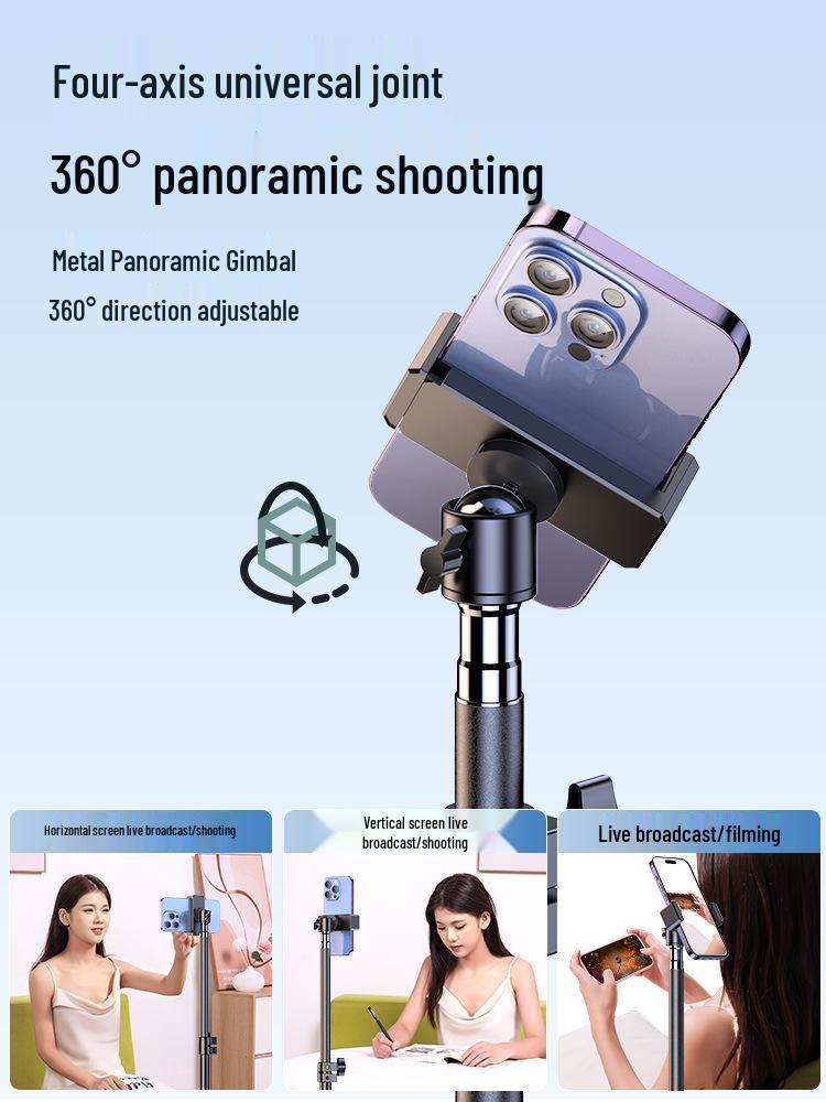 Lao Luo's 2025 Mobile Phone Holder, Tripod, and Fill Light for Live Streaming & Self-Timer Photography