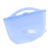 Silicone Microwave Bag 2000ml Leak Proof Reusable Food Storage Bag with Safety Handle Blue