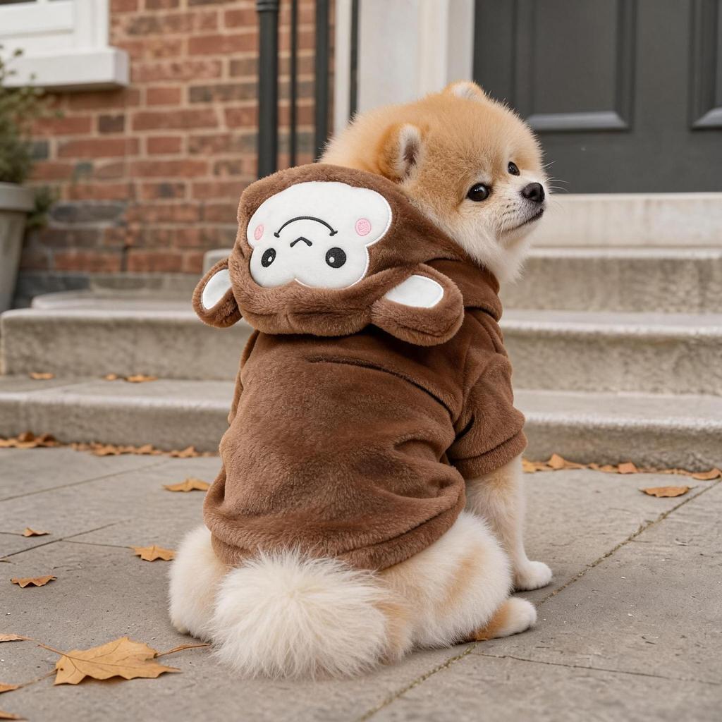 PETCIRCLE Autunno/Inverno Abbigliamento Caldo in Velluto per Animali Domestici - Collezione Cosplay per Cani e Gatti