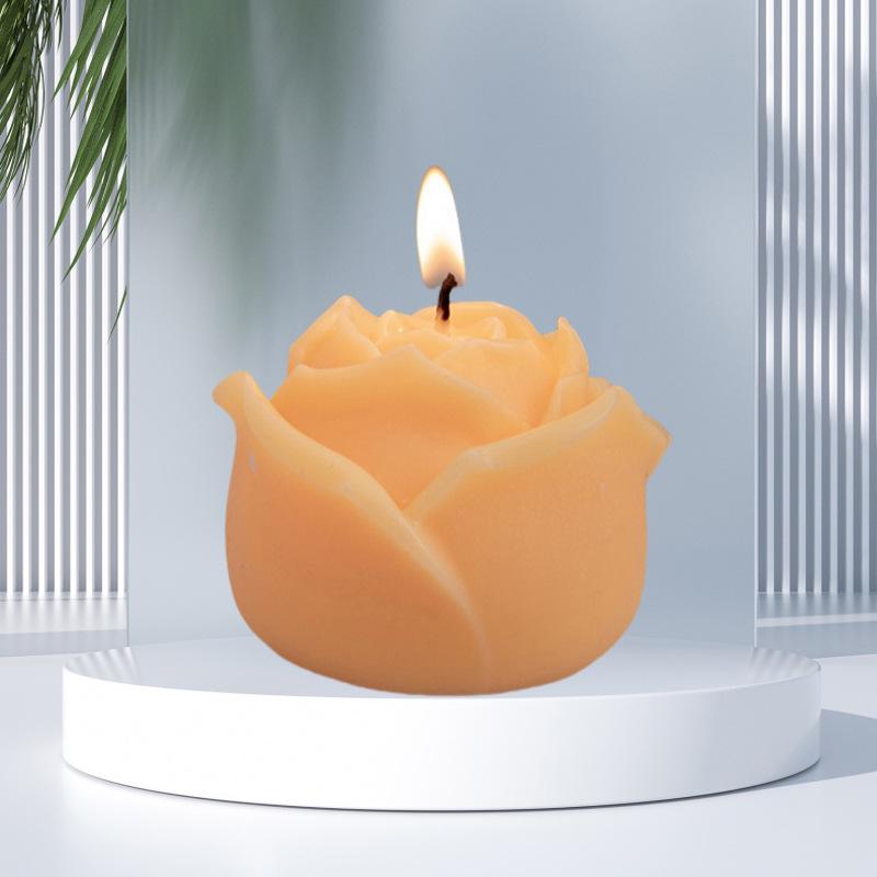 Rose Scented Aroma Candle - Creative Fragrance Shaped Ornament for Mother's Day Souvenir