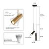 Modern LED Chandelier Nordic bedroom bedside spotlight home decoration catering lighting black gold adjustable angle gloss