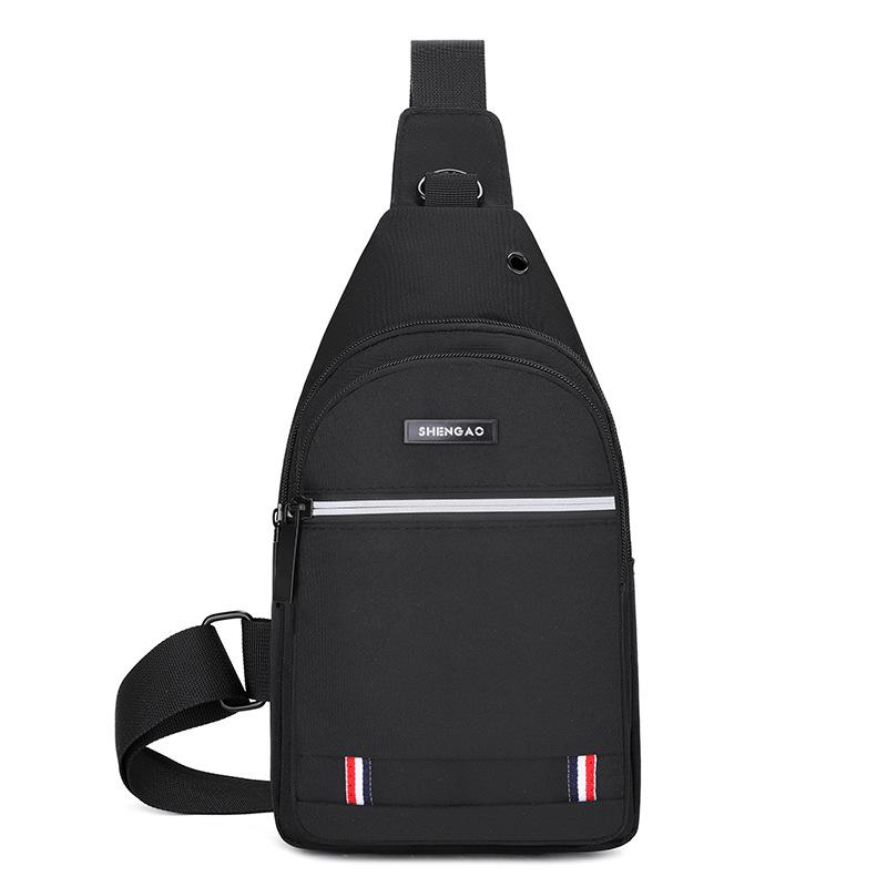 Men's Casual Breast Bag, Trendy Oblique Span Bag, Multi-layer Oxford Cloth Large-capacity Breast Bag.