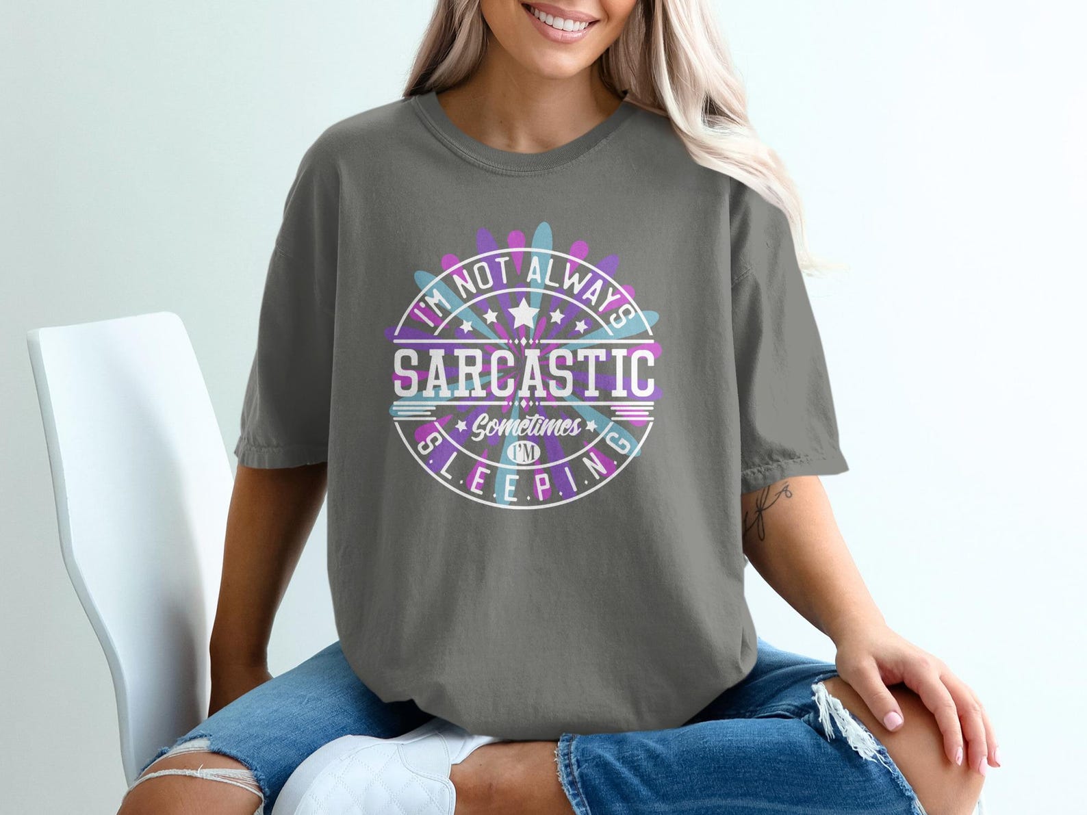 Sarcastic Sleeping T-Shirt | Funny Introvert Nap Lover Graphic Tee 2XL