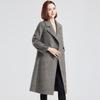 FXZZM25112 Women's 100% Wool Mid-Length Lapel Coat