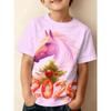 Fashion Children's Clothing Crew Neck Short Sleeve 3D Casual Color Printing Casual Short Sleeve Crew Neck T-Shirt