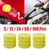 Car Waxing Sponge Pad Polish Foam Applicator Car Round Waxing Polish Sponges High Density Auto Detailing Accessories Tools 100mm
