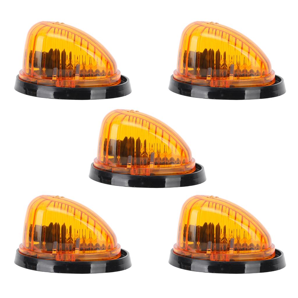 5 STÜCK LED Kabinenmarkierungsleuchte 12V Amber Linse Dach Positionsleuchte Universelle Passform für Wohnmobil Yacht Pickup