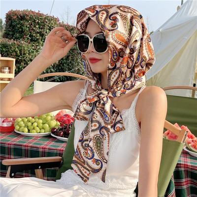 Scarf Cap Turban Beach Shawl Sunscreen Scarf Summer Scarf Hat Korean Style Scarves Female Wraps