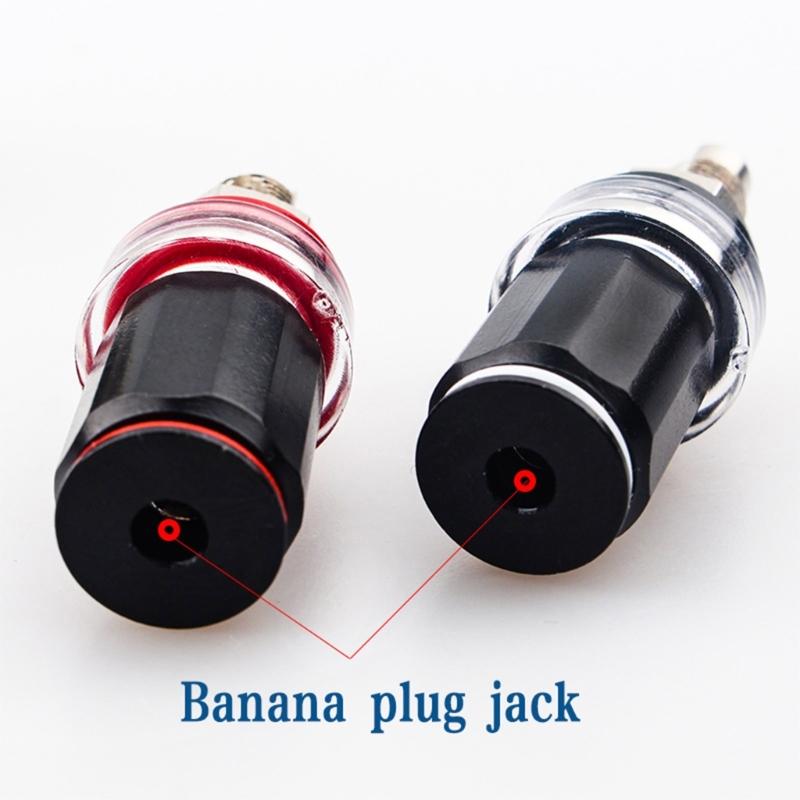 Copper Speaker Connectors Female Terminals for Home Theater Male Bananas Plugs High Conductivity