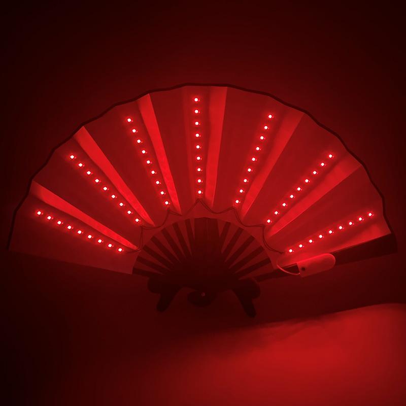 10-Inch LED Luminous Folding Dance & Disco Fan for Bodybuilding, Bars, and KTV Atmosphere