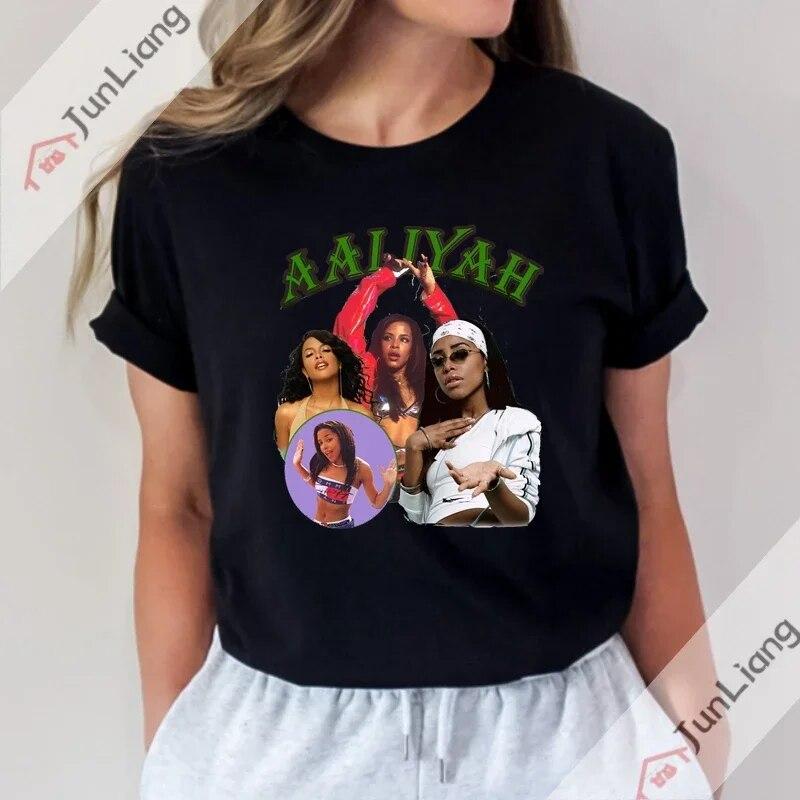 2023 New Princess-Aaliyah Tshirt Unisex Hip Hop Leisure Street Apparel  Unisex Women Fans Gift T-Shirt
