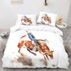 Aquarell Pferd Bettbezug King Queen 3D Braune Pferde Bettwäsche Set Für Teenager Erwachsene Wildtier 2/3 Teile Polyester Bettdeckenbezug