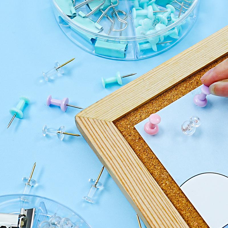 Colorful Long Tail Clip and Paper Clip Set with Four-Grids