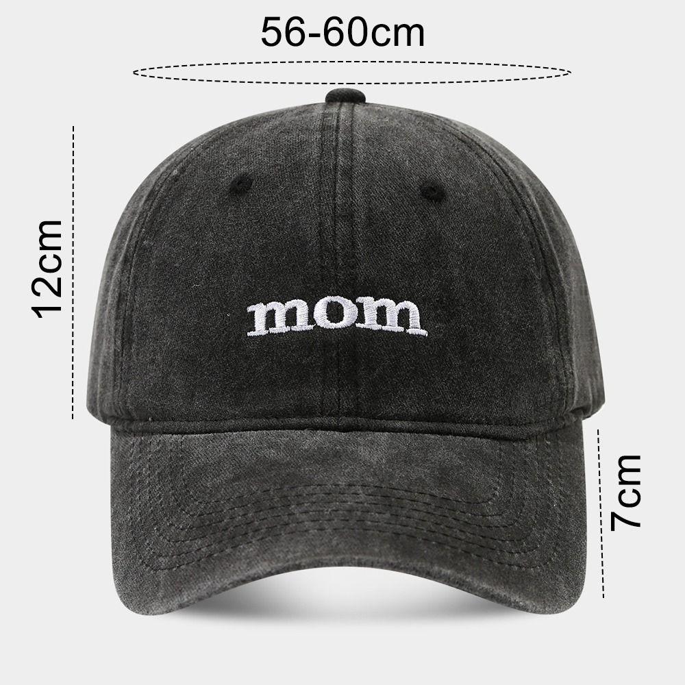 Adjustable Embroidery Baseball Cap Dad Mom Sunscreen Hats  For Man Women