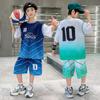 Boys' summer basketball suit set new 2026 mid to large children's summer short sleeved quick drying sports football suit trend