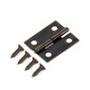 50pcs/box Hinges+200 Screws Iron Golden Black Bronze 4 Holes 18*16mm Mini Rounded Hinge DIY Box Gifts Furniture Hardware