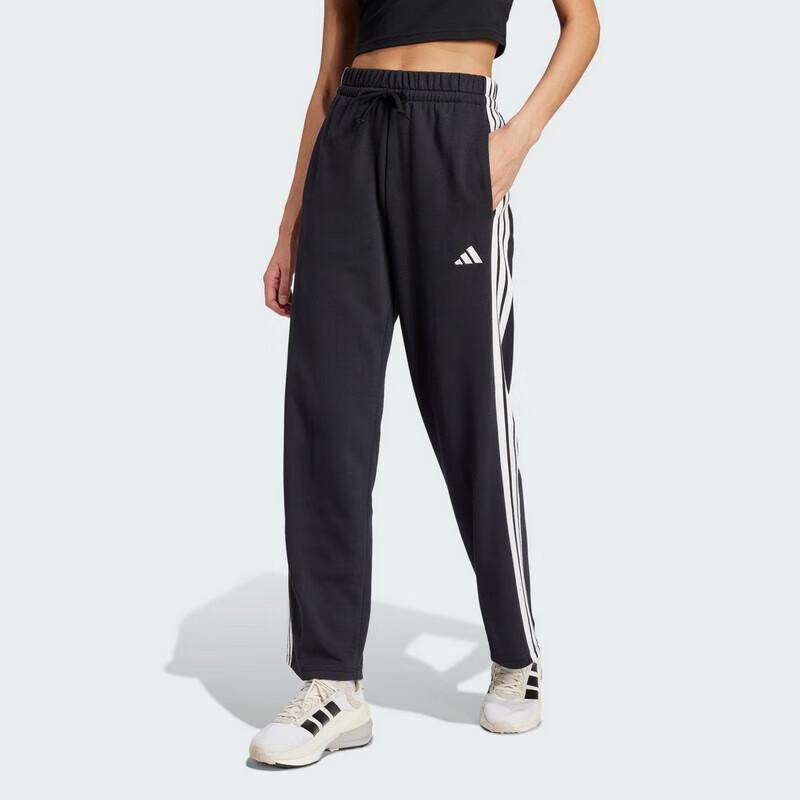Adidas Women s 3-Stripes Fleece Open Hem Pants A/L