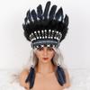 Comfortable Soft Native American Style Indian Feather Headband Headdress Halloween Accessories Customizable Color Size
