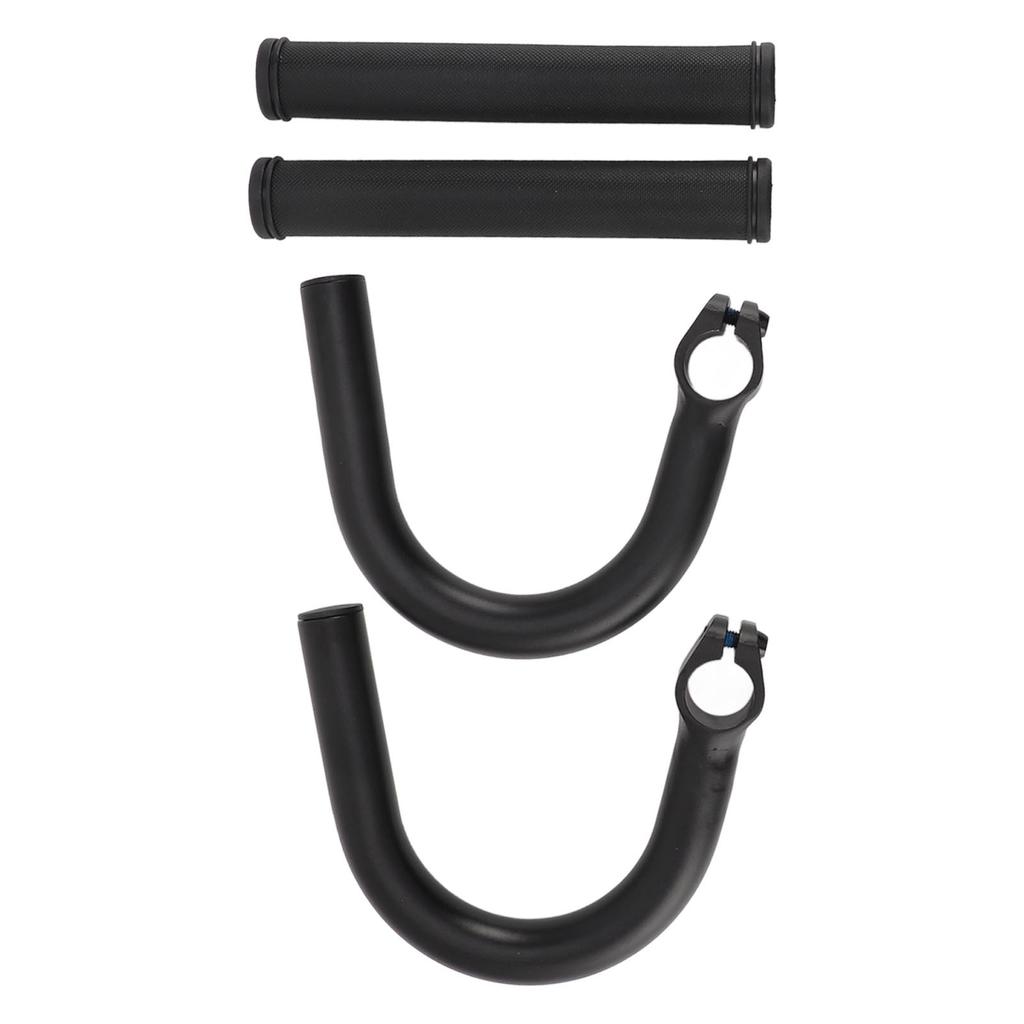 Bicycle Armrest Handlebars Aluminum Alloy Black Increased Height Bend Handlebar for Mountain Bike Road Bikes