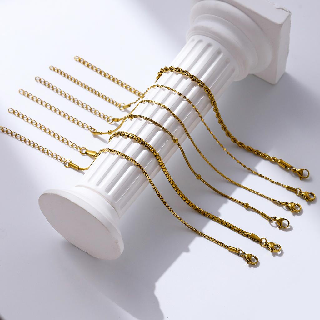 6PCS Stainless Steel Women's Chain Bracelet Set, Waterproof Jewelry, Exquisite Matching, Perfect Holiday Gift