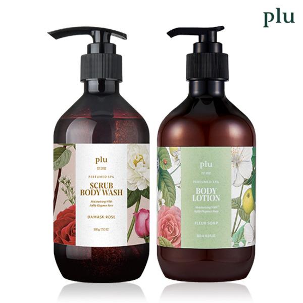 

Plu Perfumed Spa Scrub Body Wash 500ml (Fragrance) + Perfumed Body Lotion Fleur Soap Fleur Soap