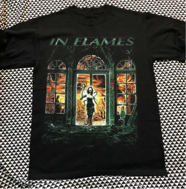 

2008 IN FLAMES Whoracle Хлопок Черный Мужская Футболка Все Размеры S