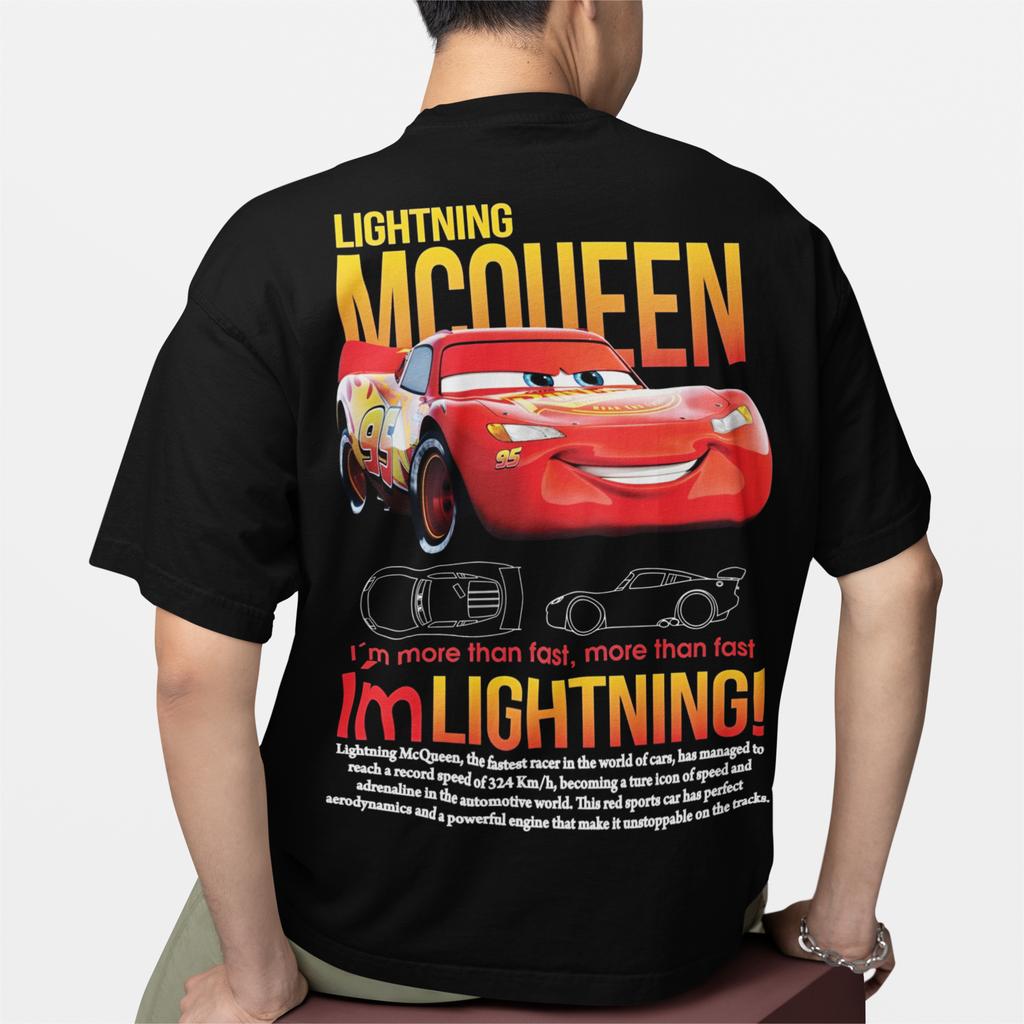 Men Women Lightning Car Mcqueen Sally Couple T-Shirt Merch Vintage Pure Cotton T Shirt Tops Christmas Gifts