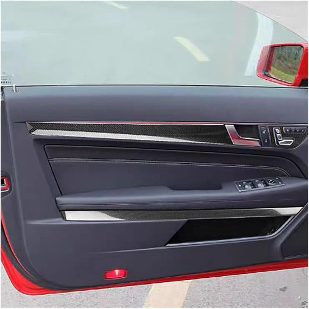 Door Panel Trim Strip Sticker Compatible for Mercedes Benz E Class Coupe W207 C207 W20 E200 E260 E300 E350 2009-2016 Carbon/Silver Car Styling