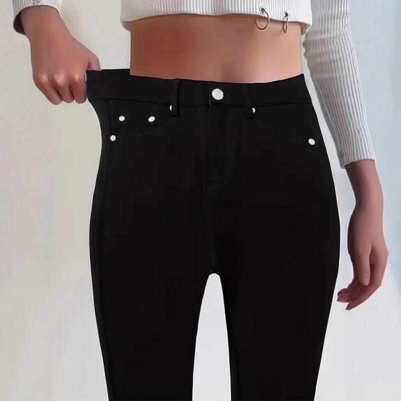 TEMU TK Women s Wear Military Green Slim High-Elastic Feet Jeans Pants WOMEN S чёрный